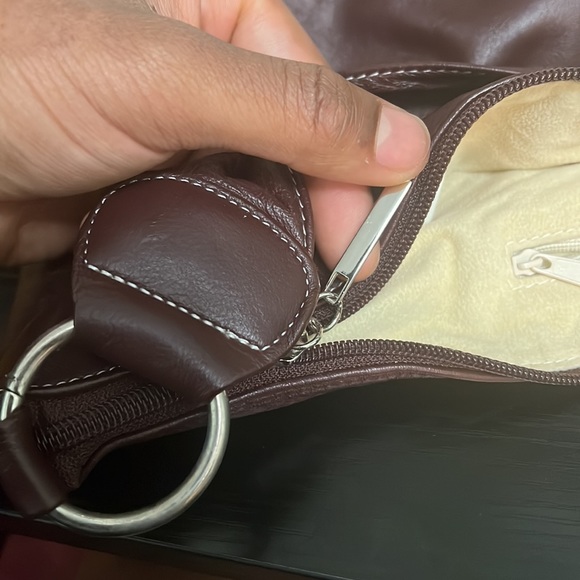 BOLSA Red brown Lambskin Leather clutch ~ EUC reddish clay color - Picture 6 of 8